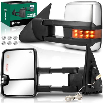 Towing Mirrors for Toyota Tundra 2007 (Chrome)