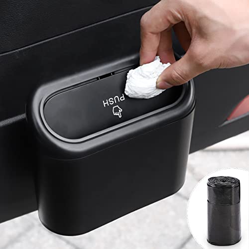 Car Trash Can with Lid (1 Black)