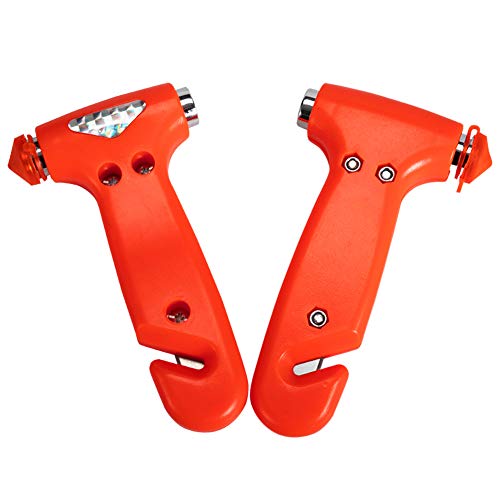 4 Pack Car Safety Hammer (Orange Red)