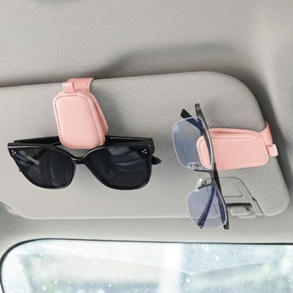 Sunglasses Holder for Car Sun Visor (2 / Pink)