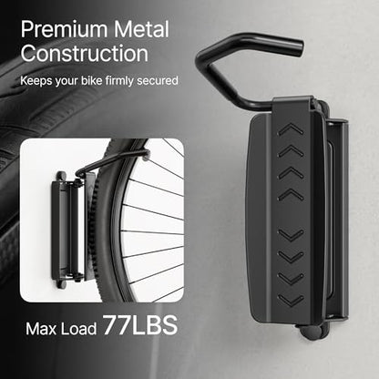 Bike Wall Mount for Garage (2 PACK)
