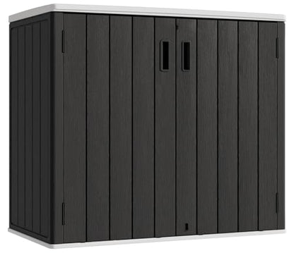 Outdoor Horizontal Storage Sheds (Black / 37 Cu.ft)