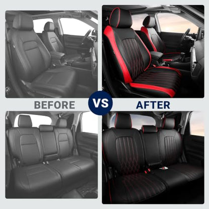 Custom for Honda CRV Seat Covers 2023 (BlackRed / CR-V2023-2026 EX,EXL,LX ,Sport,Hybrid)