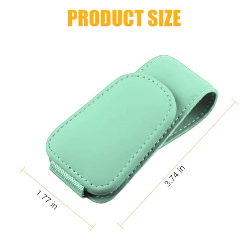 Sunglasses Holders for Car Sun Visor (1 Pack / Light Green/Leather)