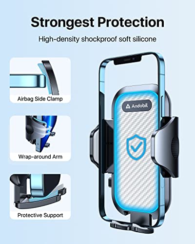 Car Phone Mount [Ultra Stable & Big Phones Friendly] Cell Phone Holders for Your Car Dashboard Windshield Vent Truck