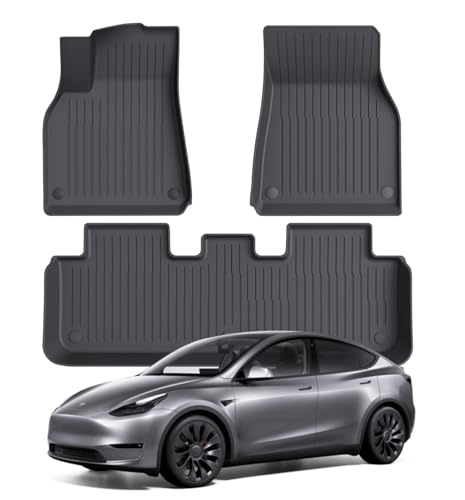 Floor Mats Fits for Tesla Model Y 5 (3 PCS for Tesla Model Y 5-Seat 2020-2024)
