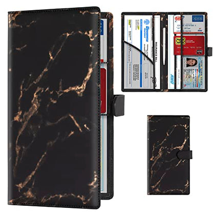 Car Registration and Insurance Card Holder (T Marble Black)