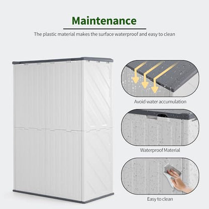 Macrout 50 Cu Ft Outdoor Storage Cabinet with Shelves (Medium)