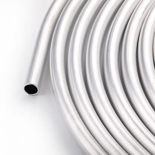 1 2" OD Aluminum Hard Fuel Line Hardline Tube Tubing Coil 25 Feet Roll (1/2"OD 25FT)