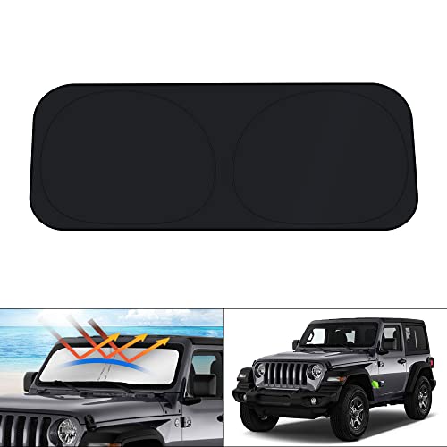 Windshield Sun Shade for 2018 (FOR | Jeep Wrangler &Jeep Gladiator 2018-present)