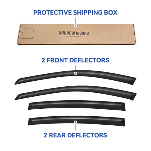 Window Visors Rain Guards for 2002 2003 2004 2005 2006 Nissan Altima (2002-2006 Nissan Altima)