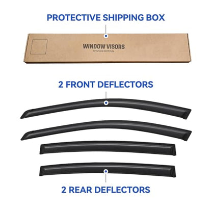 Window Visors Rain Guards for 2002 2003 2004 2005 2006 Nissan Altima (2002-2006 Nissan Altima)