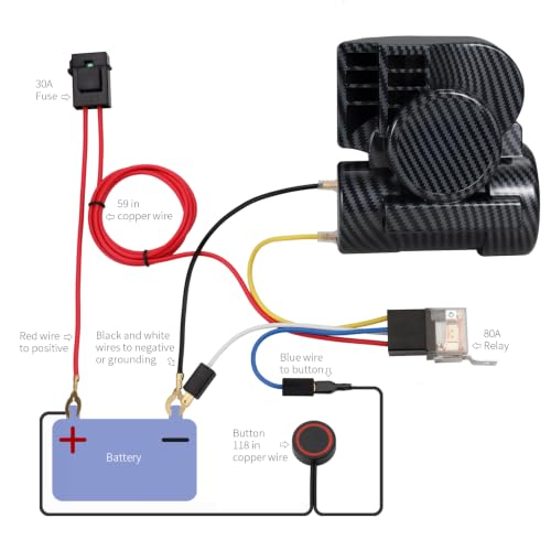 Train Horn Kit for Morcycle Super Loud Air Horn for Car with Button