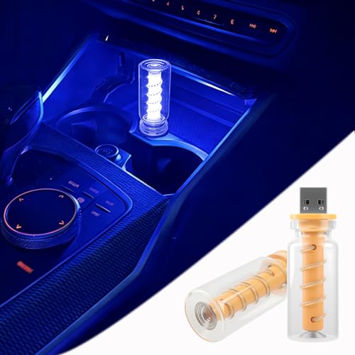 2PCS USB Light for Car (Blue)