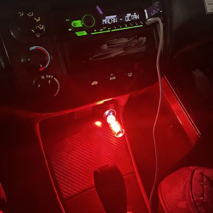 2 PCS Car USB Night Light Bulb (Red)
