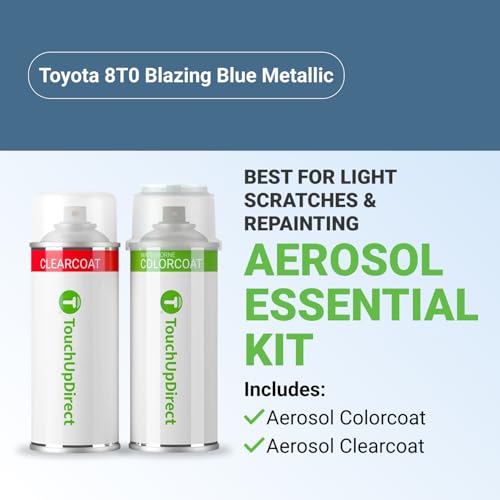 Car Paint Touch Up Spray Kit (Aerosol Spray - Essential Kit / Blazing Blue Metallic)