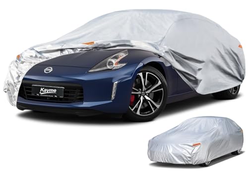 6 Layers Waterproof Car Cover for Nissan 350Z 370Z Z Coupe Roadster (LM-Silver / 69. Custom Fit Nissan 350Z/370Z/Z)