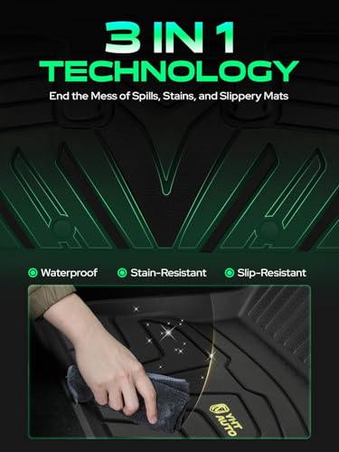 Automotive Floor Mats for Tesla Model Y 2020 (Black / 3-Piece Set)