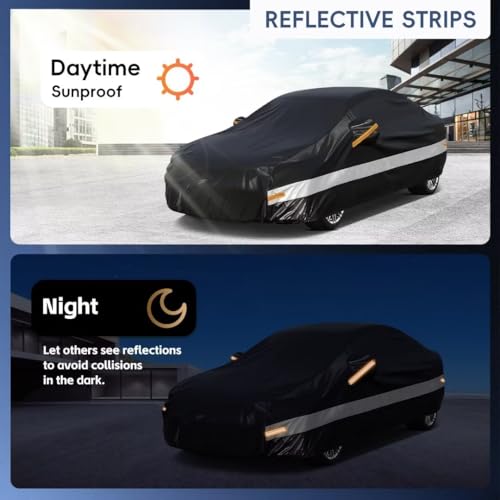 10 Layers Car Cover Custom Fit for Nissan Altima (Black Gray / Custom Fit for Nissan Altima)