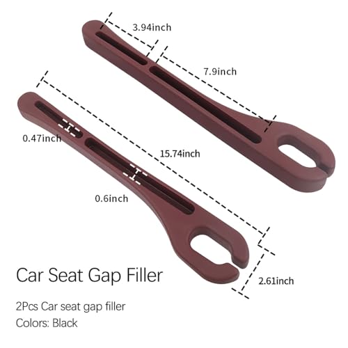2026 Upgrade] 2PCS Car Seat Gap Filler with Phone Holder (Red)