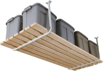 33 in. x 34 in. Adjustable Garage Ceiling Mount Storage Rack Kit (White / One Pack)