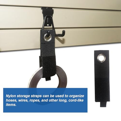 20 PCS Slatwall Accessories Kit for Garage Rooms Shops Storage Organizing Display (20 pcs / Black)