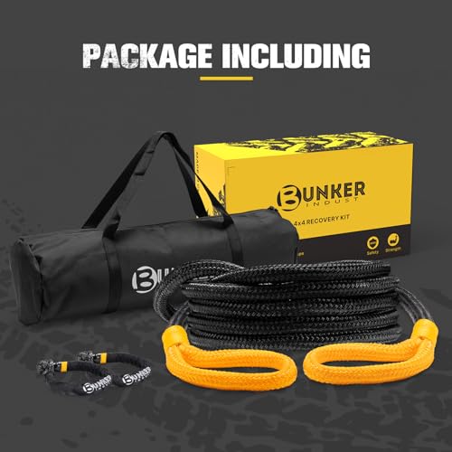 3 4in×20ft Kinetic Recovery Rope with 2 Soft Shackles Kit (3/4in×20ft)