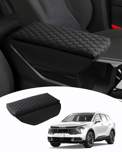 Custom for Center Console Cover Kia Sportage 2023 2024 2025 2026 Armrest Cover Center Console Cushion Pad PU Leather Armrest Seat Box Cover Protector Sportage Accessories Anti (Size for Kia Sportage 2023-2026)