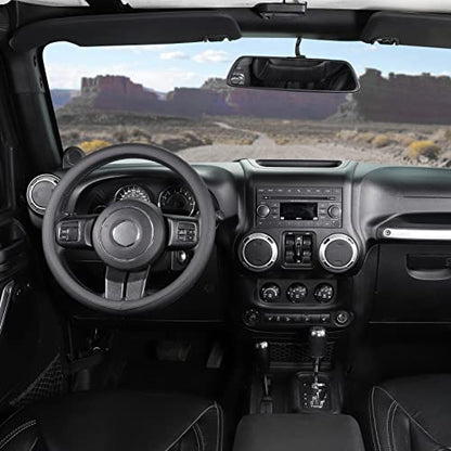 Breathable Car Steering Wheel Cover Large Size 15.5 (Large size[15 1/2''-16''] / Breathable Pores)
