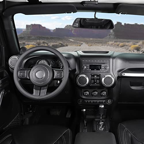 Breathable Car Steering Wheel Cover Large Size 15.5 (Large size[15 1/2''-16''] / Breathable Pores)