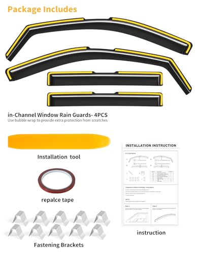 Window Rain Guards for Chevy Tahoe (2021-2026 Chevy Tahoe/Cadillac Escalade/GMC Yukon)