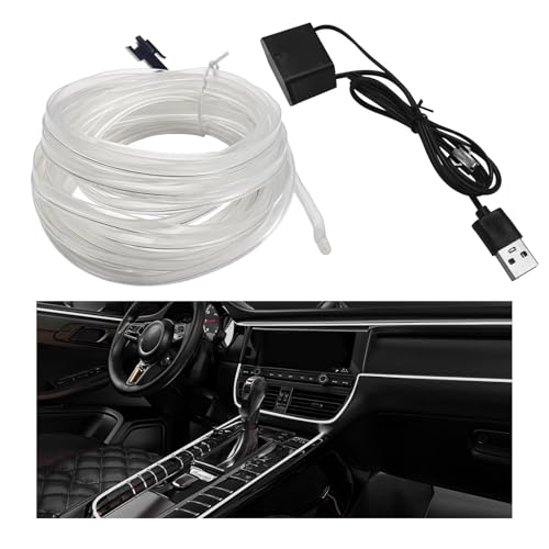 EL Wire Interior Car LED Strip Lights (White)