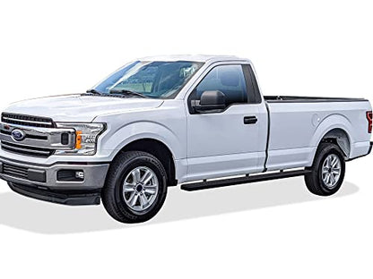 iBoard W2W 5in Running Boards for F150 F250 F350 Regular Cab 6.5ft Bed (Black / 5" W2W 6.5ft Bed)