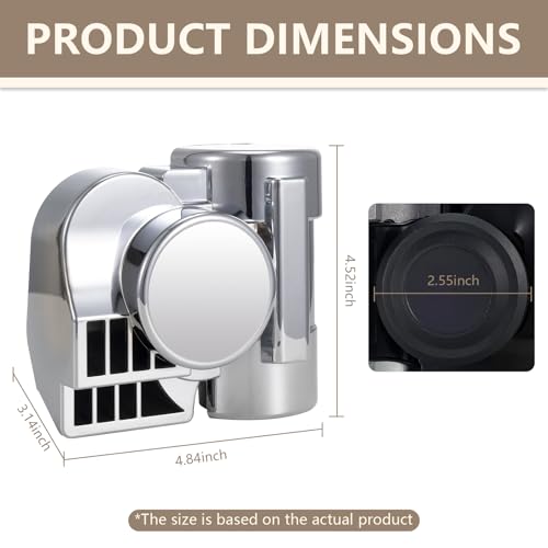 Car Horn 150dB Air Horn Kit for Motorcycle chrome Train Horn with button