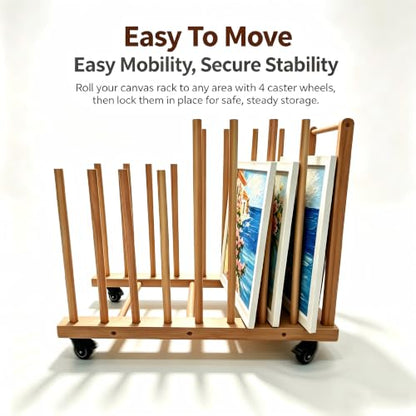 Art Storage Rack with Wheels