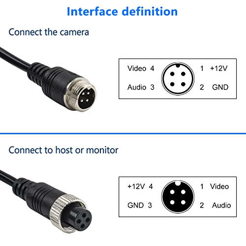 Car Video 4 Pin Aviation Extension Cable 65.6Ft (65.6Ft/20M)