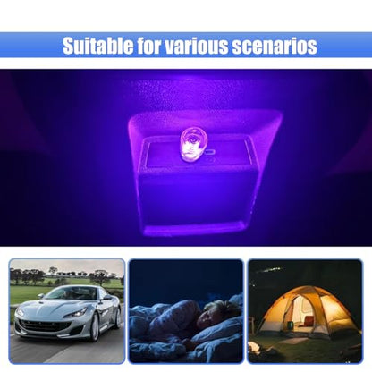 2PCS USB LED Light for Car Interior (Purple)