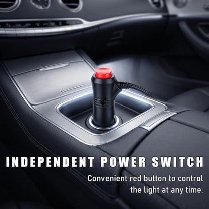 24‑LED USB Car Interior Ambient Light Strips (1 PC / White)