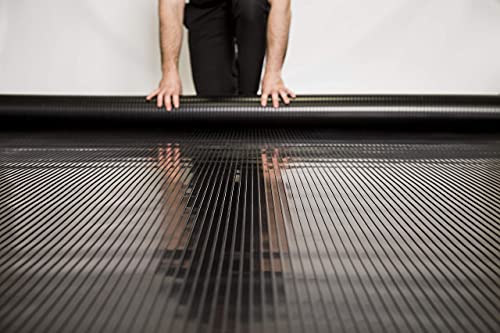 Garage Flooring 5' x 10' Midnight Black Ribbed Channel Vinyl Protector Mat (5' x 10' / Midnight Black)