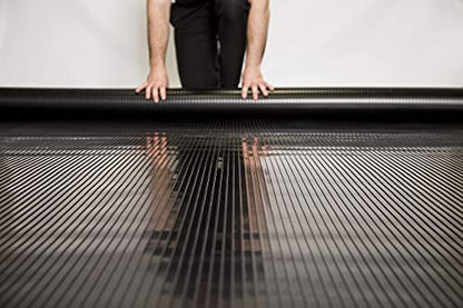 Garage Flooring 5' x 10' Midnight Black Ribbed Channel Vinyl Protector Mat (5' x 10' / Midnight Black)