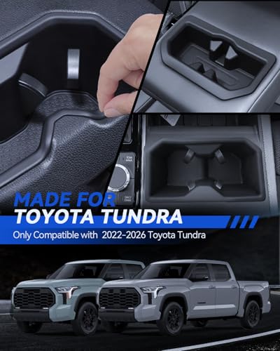 for Tundra 3 Pcs Cup Holder 2022 (for 2022-2026 Toyota Tundra)
