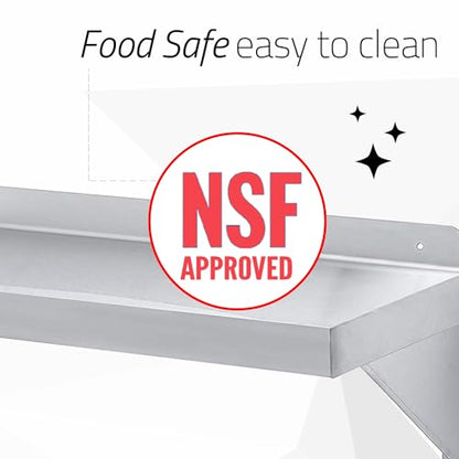 Stainless Steel Wall Shelf (12 x 36 inch)