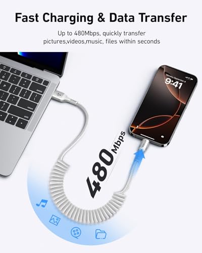 USB A to USB C Cable Fast Charging 66W (3FT - 2Pack / USB A to USB C / Silver)