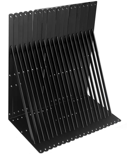 20 Pack L24 x H 12" Black Heavy Duty Shelf Brackets with Screws Metal Shelf Brackets Shelf Support Angle Brackets for Shelves L Brackets Heavy Duty Floating Shelf (20 Pack-Black / 24''x12'')
