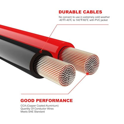0 Gauge 25 Feet Heavy Duty Jumper Cables (0 Gauge 25 feet (Standard))