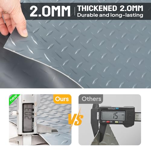7'87'' x 22 FT Garage Floor Mat (7'87''x22' / Silver 7'87''x22 Ft)
