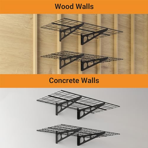 Garage Shelving (Black / 2 pack-2x4 ft)