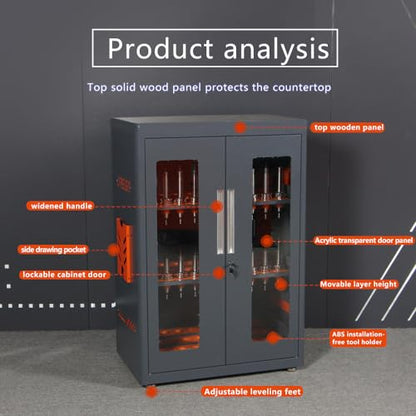 CNC Tool Storage Cabinet Rack Organizers (CAT40/BT40-90CAP)