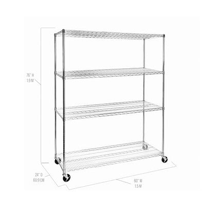 UltraDurable 4 (Steel / 4-Tier Shelving, 60" W x 24" D)