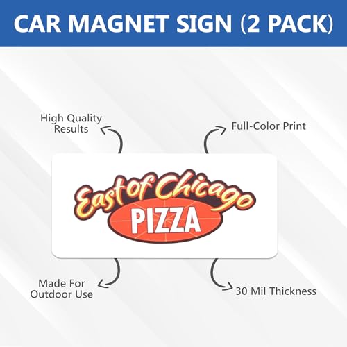 Custom Car Magnet Signs for Advertising and Promotion (12"x24" Rectangle)